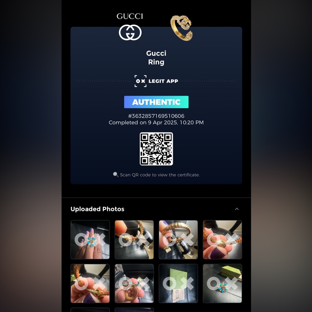 Gucci Interlocking G Stacked Flower Ring - Gold (NWOT) - Picture 8 of 9